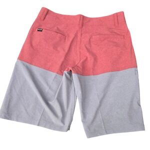 Pelagic Deep Sea Hybrid Shorts Men's Size 32 Coral Gray Fishing Board Shorts